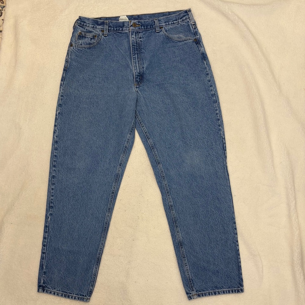 Carhartt Mens Relaxed Fit Jeans Medium Wash Denim Workwear B17 DST 40x32